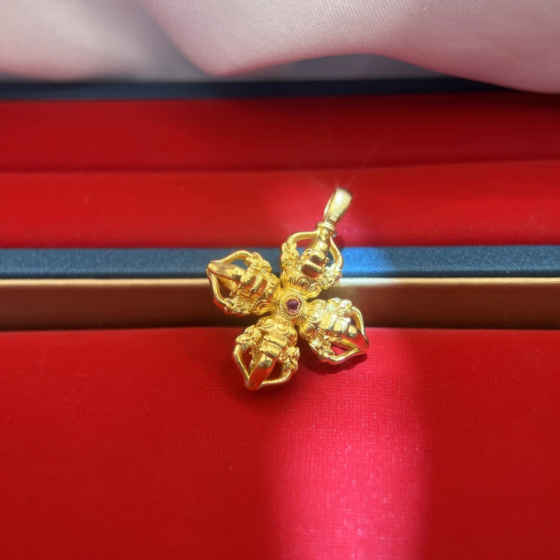 吊坠足银仿水晶 千璐十字金刚杵吊坠气质简约时尚欧若风