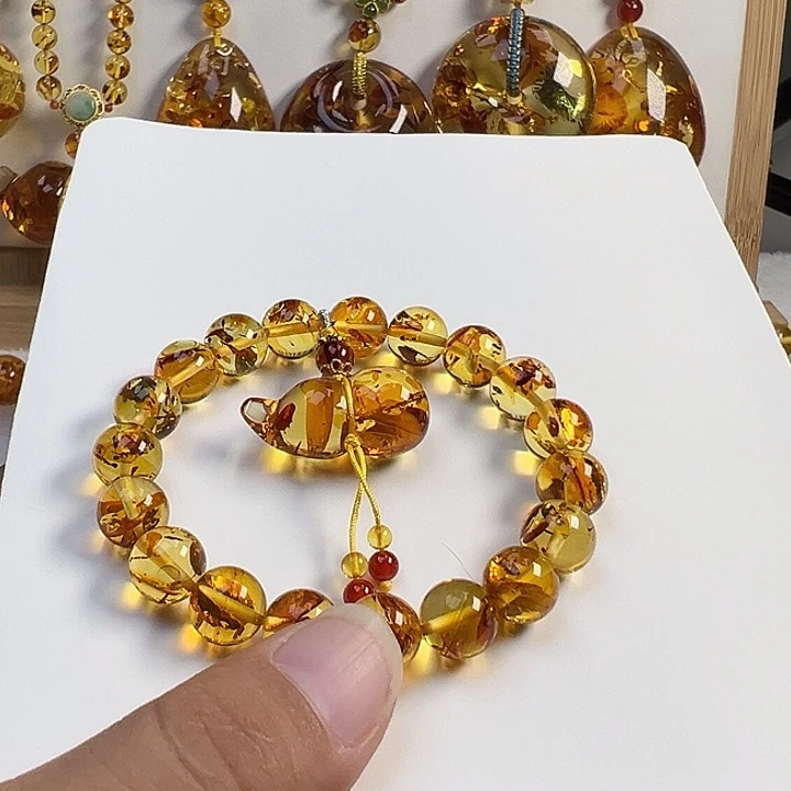 琥珀（花珀）未镶嵌项圈