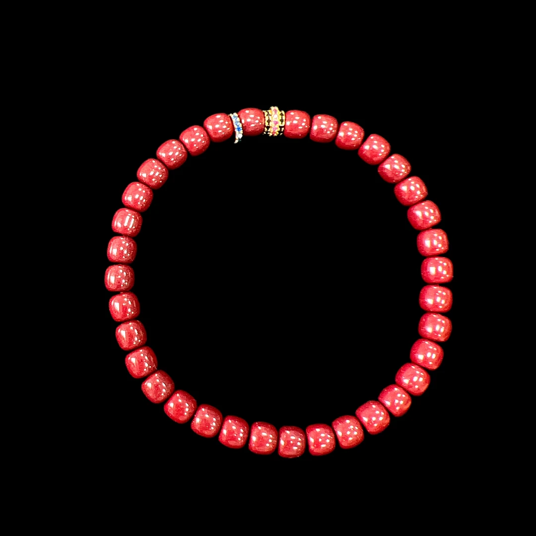 含辰砂工艺品8539朱砂手串多样性发一