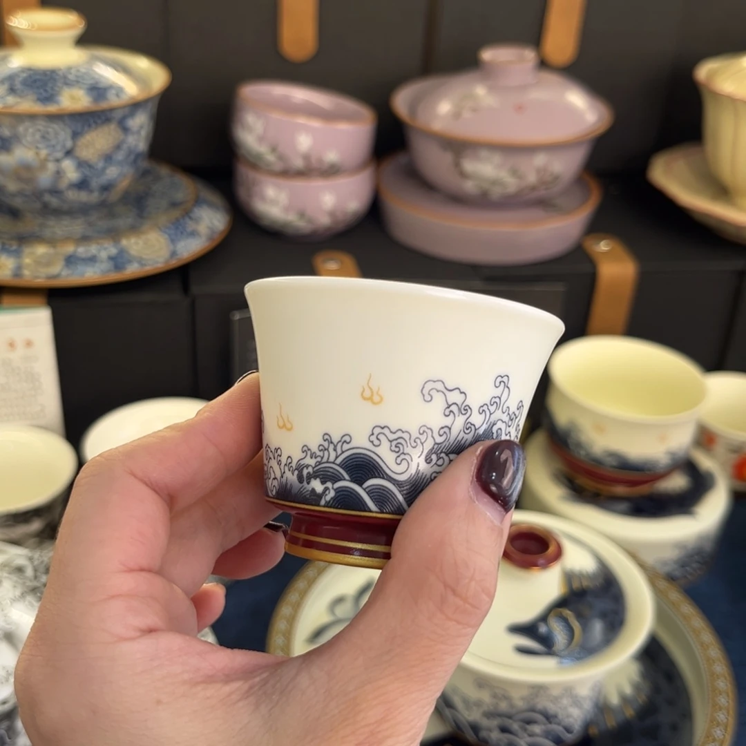 陶景德陶瓷盖碗茶具