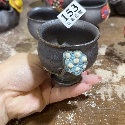 瓷片柴烧柴烧柴烧153轻微失圆