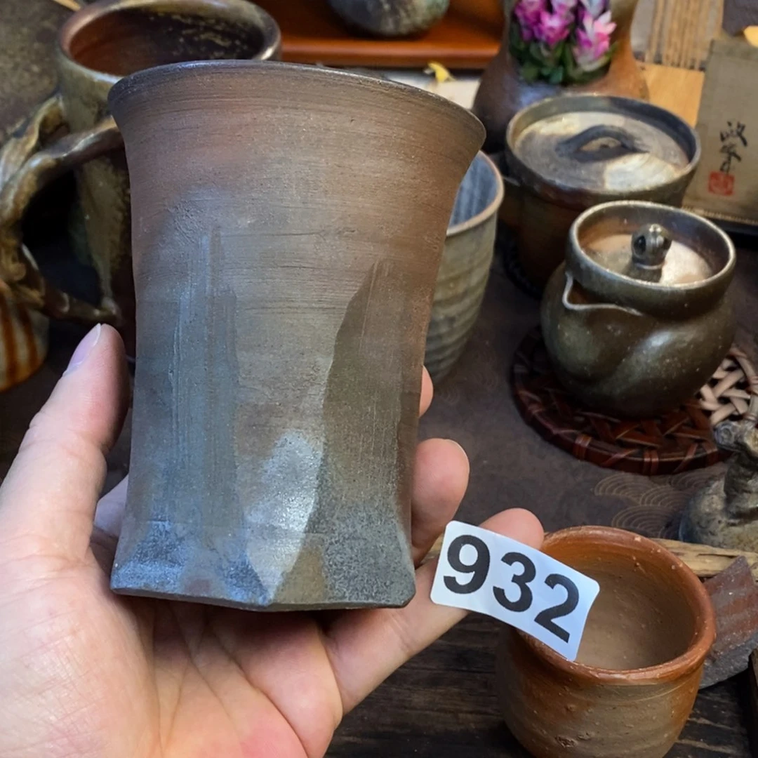 备前烧柴烧茶具大杯子