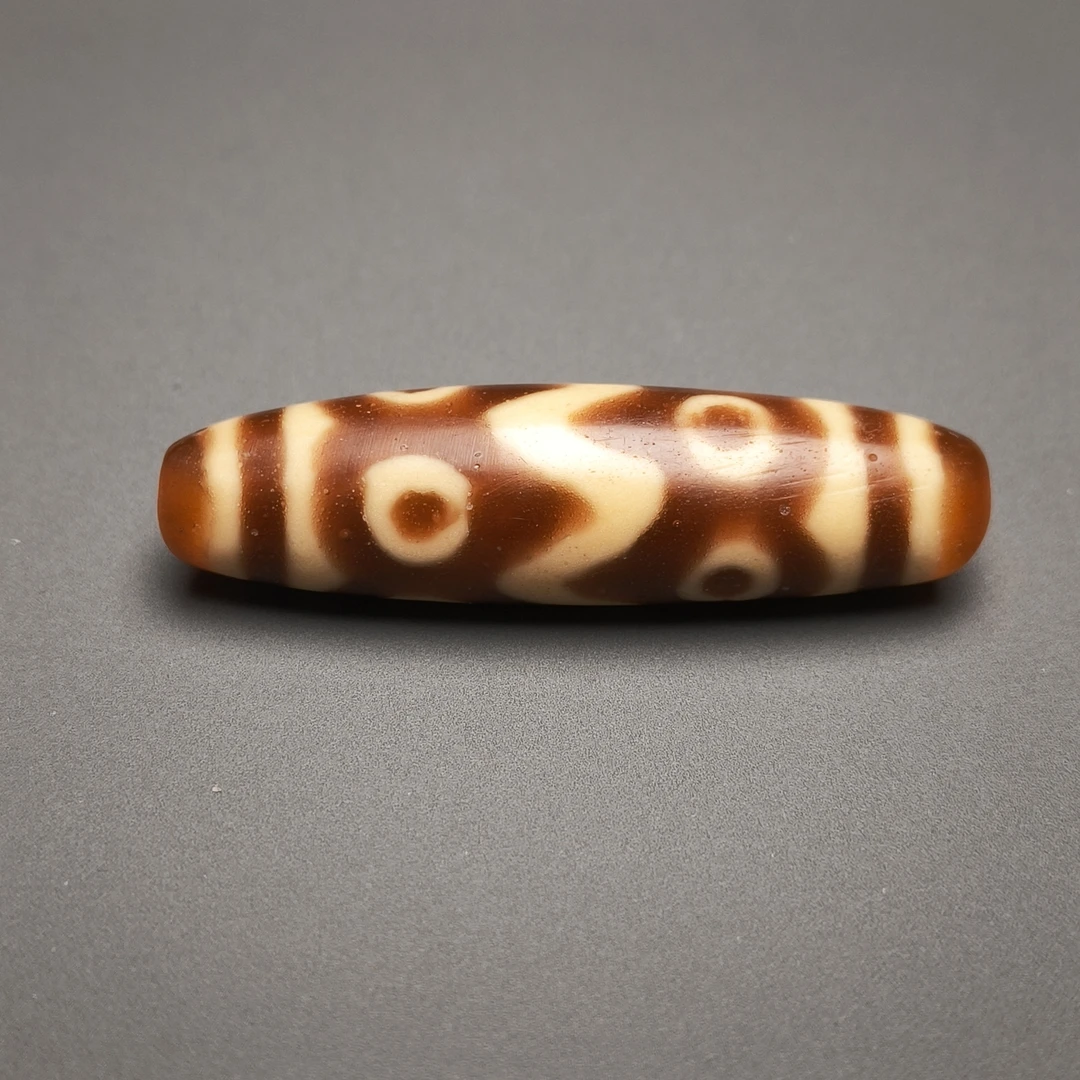 清代闪电八眼料器天珠/DZ241228/古玩/收藏/德州文物