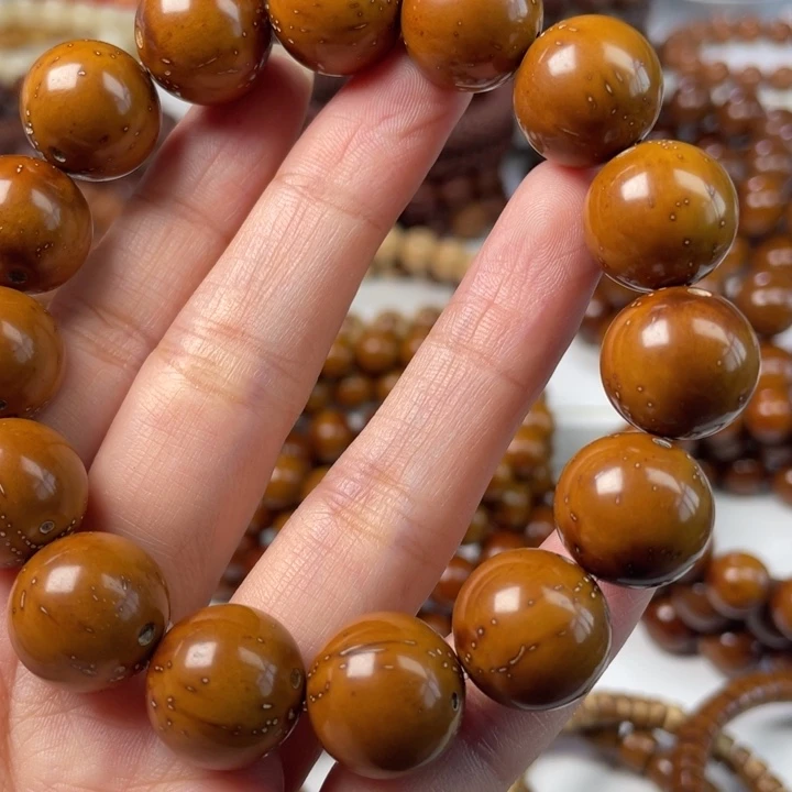 紫金鼠手串15尺寸练手瑕疵款（棕线明显/有反油）