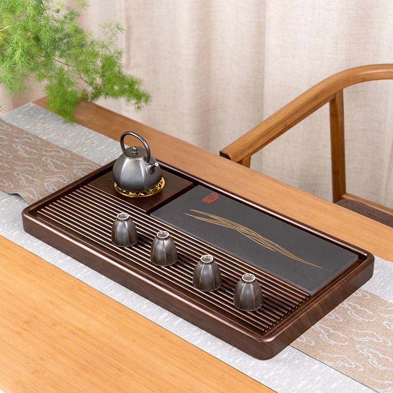 大丰收60*32*4cm【深胡桃色】实木茶盘家用客厅办公室简约功夫茶具