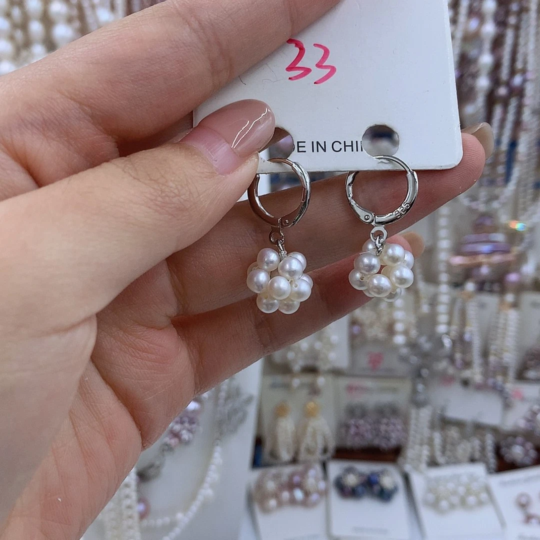 项链银S925镶嵌淡水珍珠