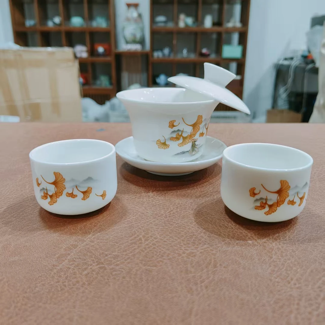 三生有幸盖碗+两个杯子-G4006