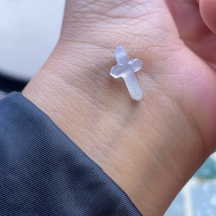 散珠翡翠裸石十字架