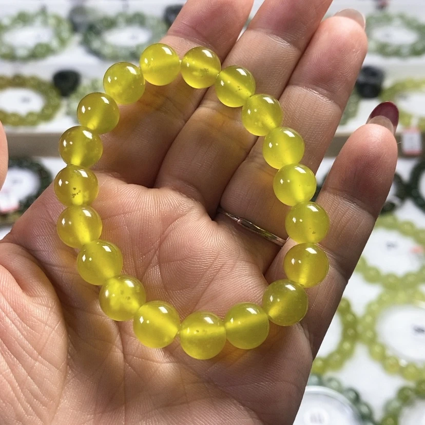 【闪购商品】未镶嵌蛇纹石玉手链卡10