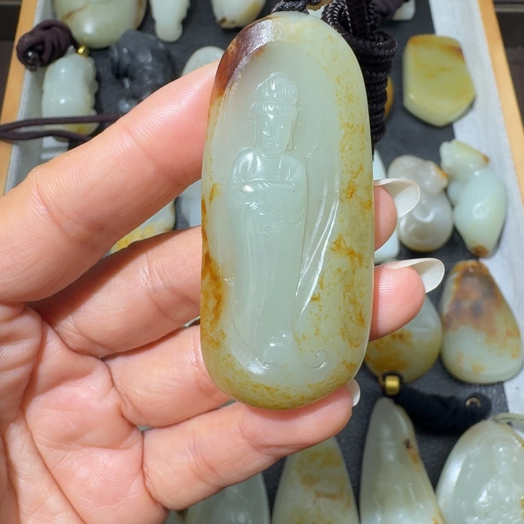 和田玉未镶嵌吊坠(不含链)