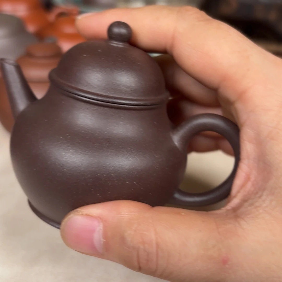聚***镜茶壶紫砂小品芭乐