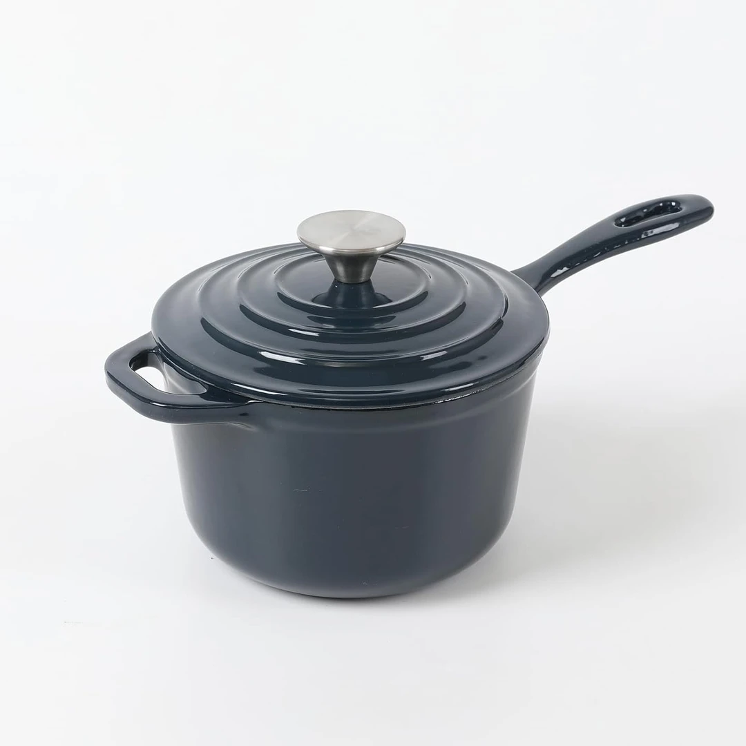 青染【HWK系列】美国 18CM铸铁珐琅奶锅 0化学涂层 微压锁鲜