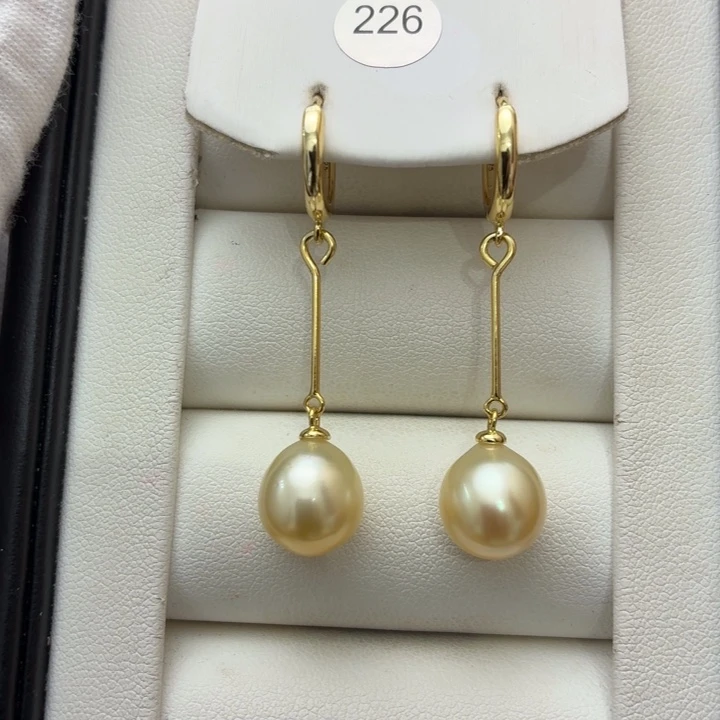 耳饰银S925镶嵌海水珍珠