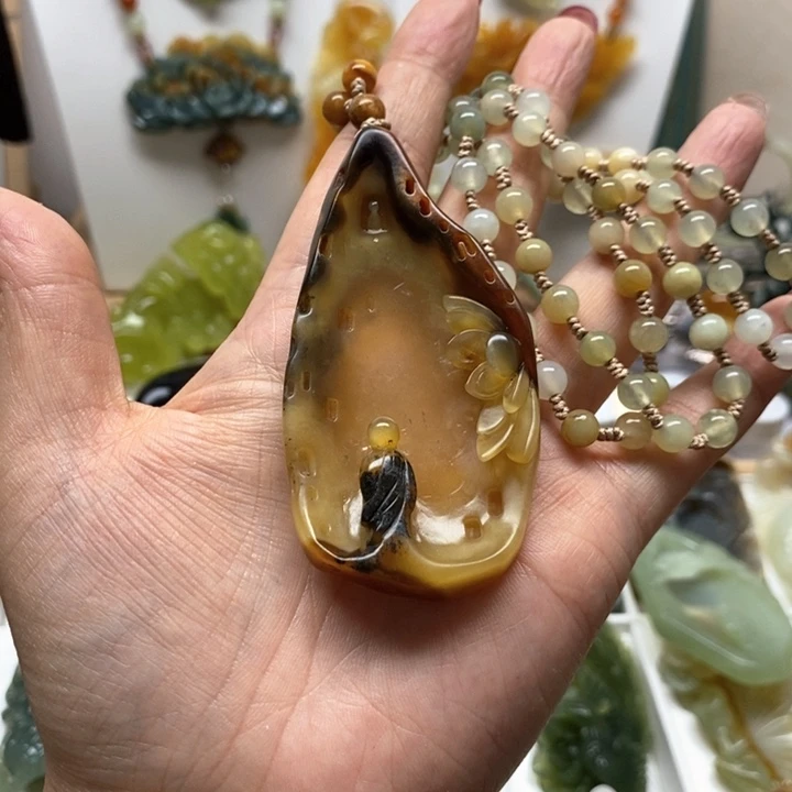 蛇纹石玉颈饰未镶嵌阳*