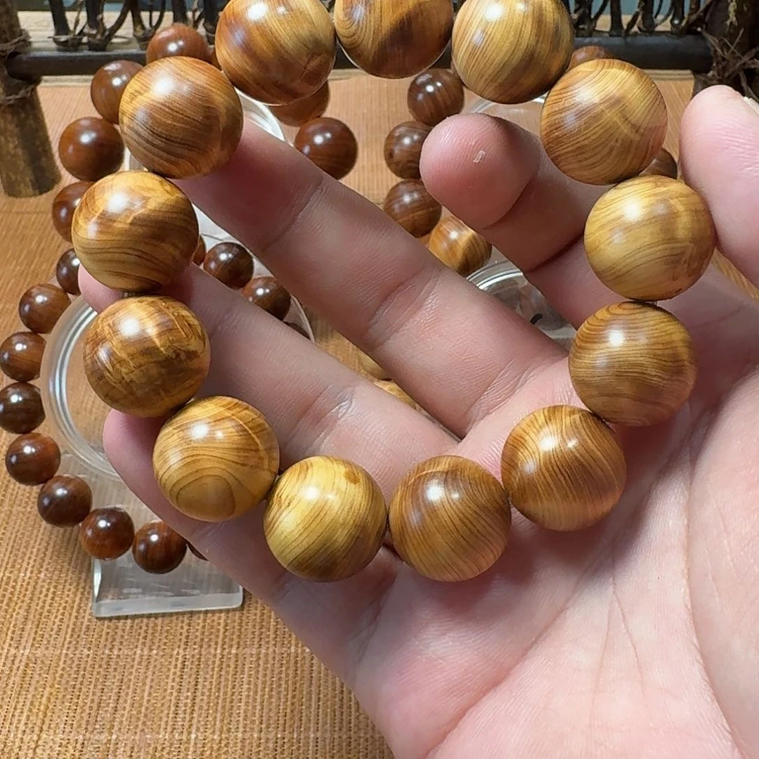 柏木（崖柏）手串/手链风化骨龙胆闪电1.8