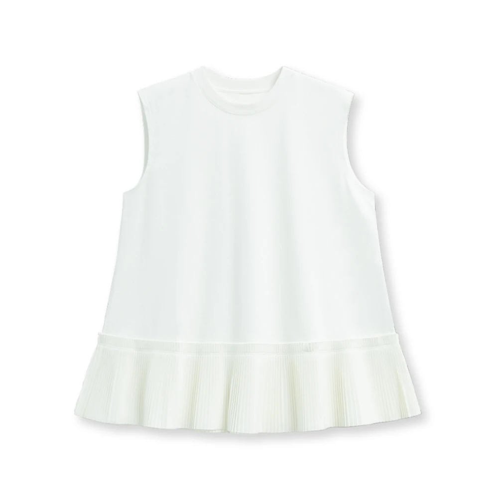 设计感百褶下摆无袖T恤8811-352-8521