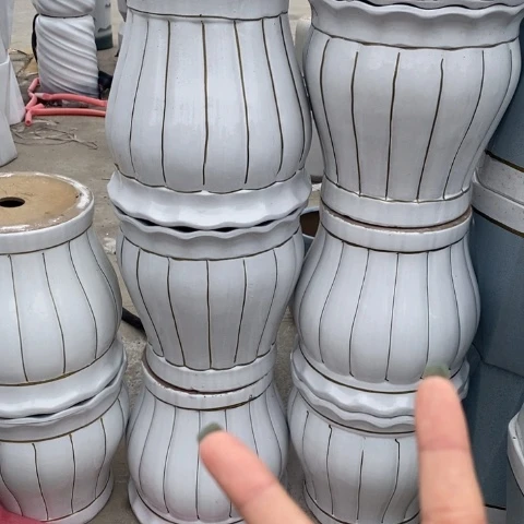 低腰花口白金南瓜大号 口32/36（2个）