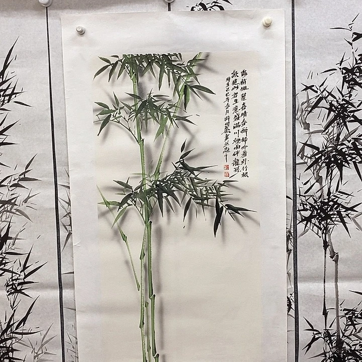 竖款新中式装饰画