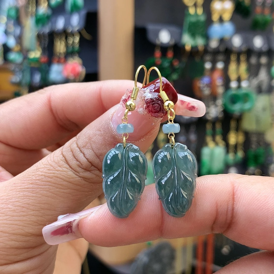 【闪购商品】翡翠耳饰未镶嵌耳坠