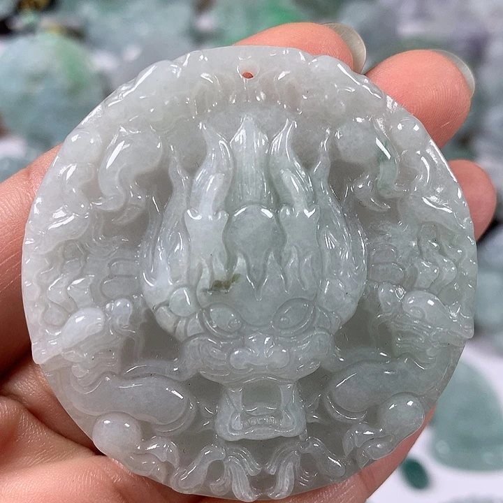 颈饰未镶嵌翡翠仿古龙行天下两面工艺福利