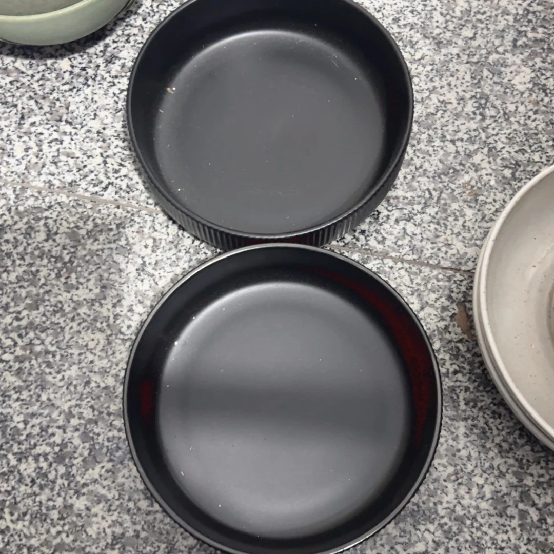 瓷沙****发宜家浮雕7寸深盘微瑕