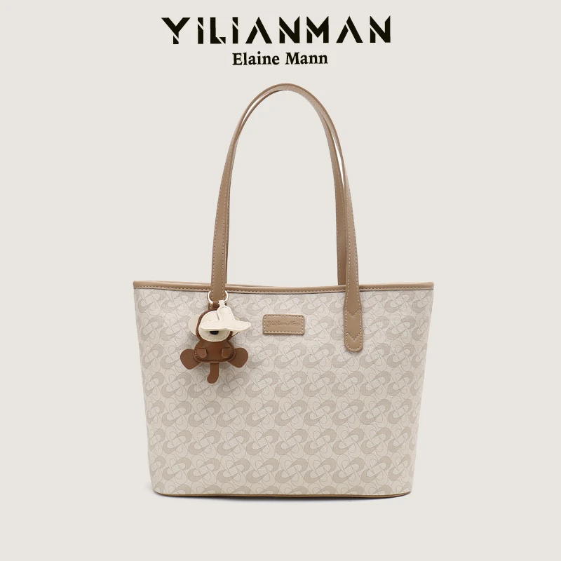 伊莲曼女包原创高级感轻奢托特包2025小众设计繁花单肩手提包