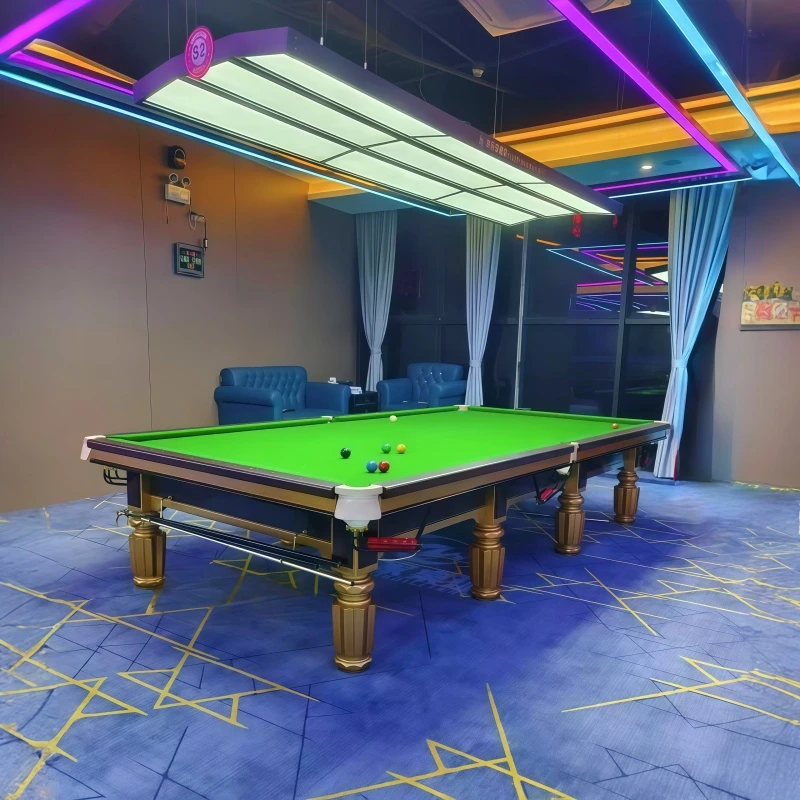 斯诺克台球桌标准尺家用钢库俱乐部室内桌球台案子台球桌玫瑰金