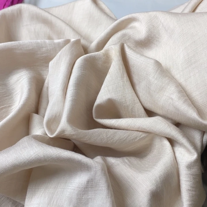 天丝（莱赛尔纤维）杏色苎麻1
