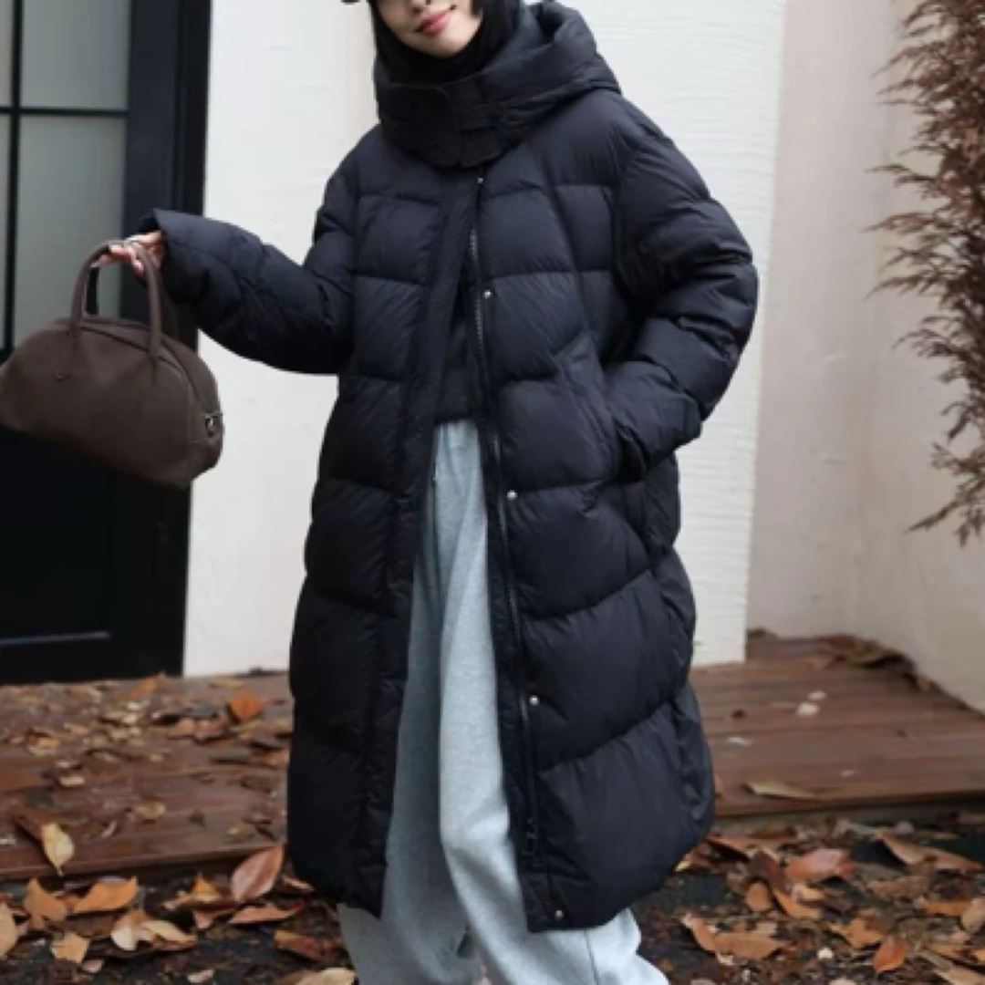 PanPan981【Downplus安心绒】【新国标90白鸭绒】长款羽绒服