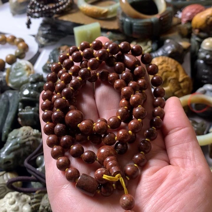 岫岩河磨玉（透闪石质玉）手链未镶嵌