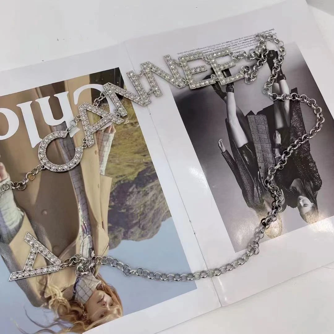 子艳家   潮牌个性满钻链条腰带