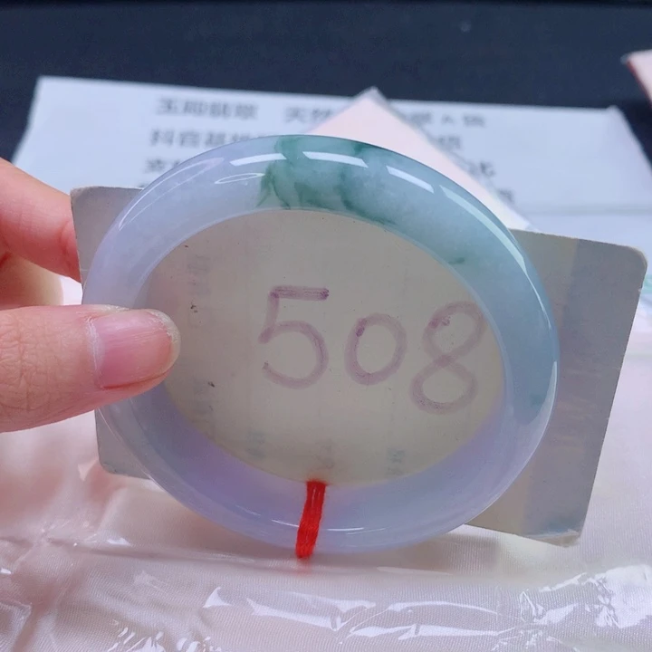 翡翠未镶嵌手镯圈口5960