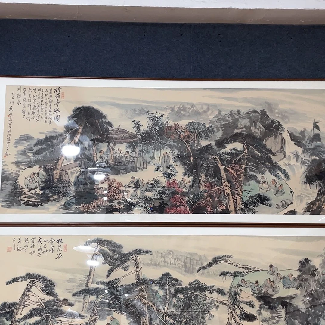 缓***芬国画手绘画作品带框80/200