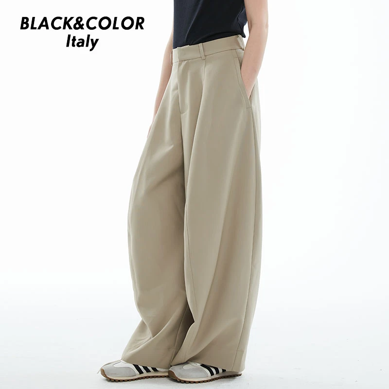 Black&color宽松休闲香蕉西装裤 达人专属