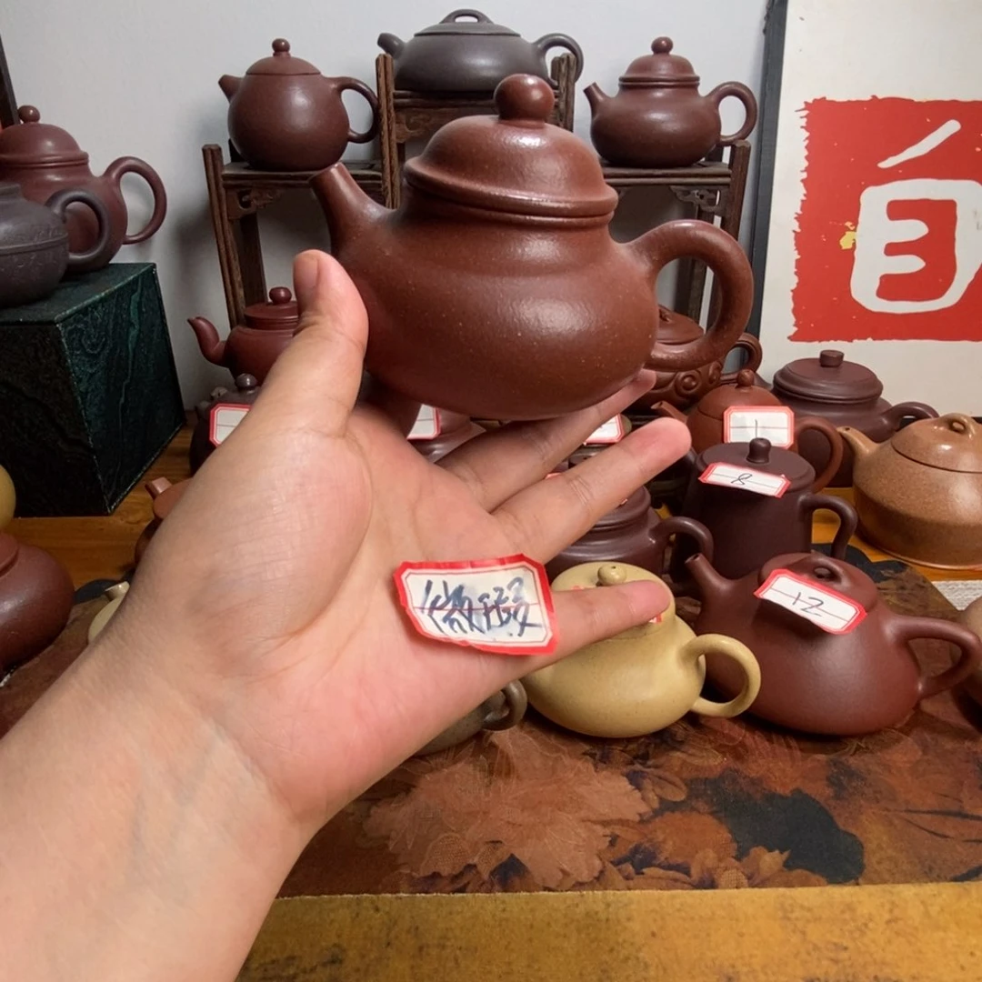 茶壶紫砂天青容天 半手工 微瑕