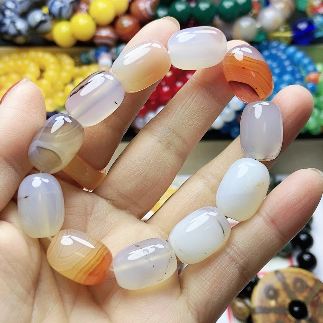 玛瑙/玉髓手链未镶嵌@**嫣