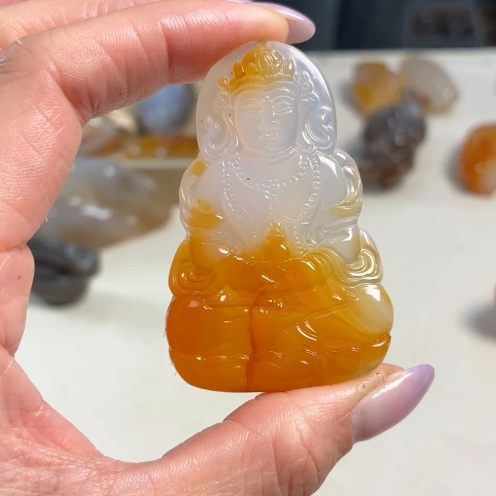 玛瑙/玉髓未镶嵌吊坠(不含链)