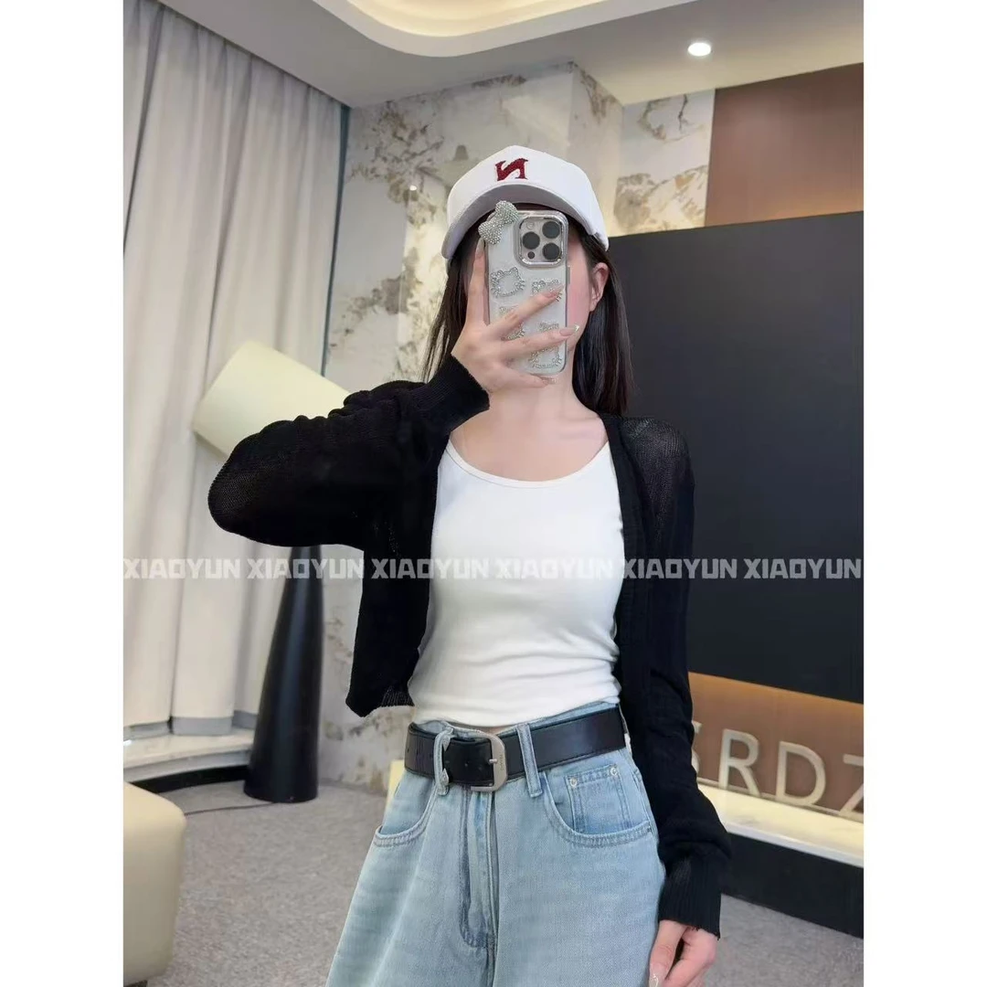 多色弧形开衫 小允姐姐2025新款时尚气质高级多色弧形开衫