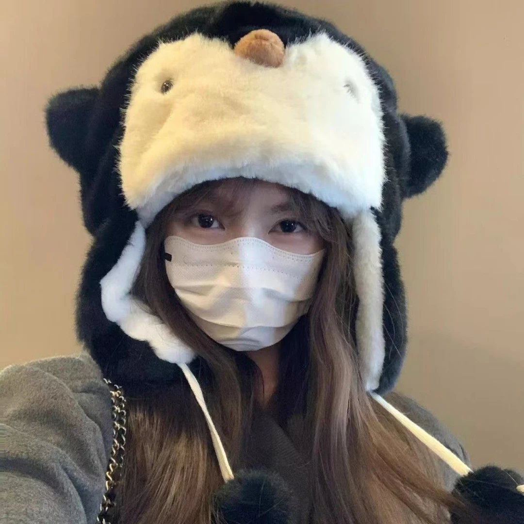 【钞能力】超可爱的企鹅帽子甜美保暖企鹅帽子高颜值防寒帽子