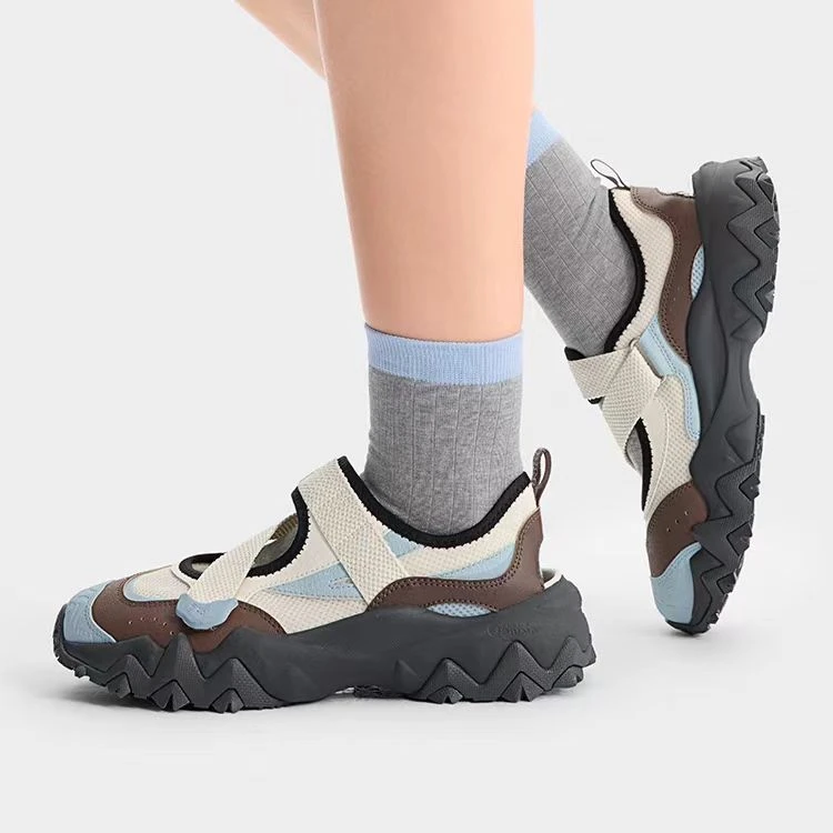 FILA 斐乐女鞋欧客漫凉鞋2025新款玛丽珍凉拖魔术贴鞋子