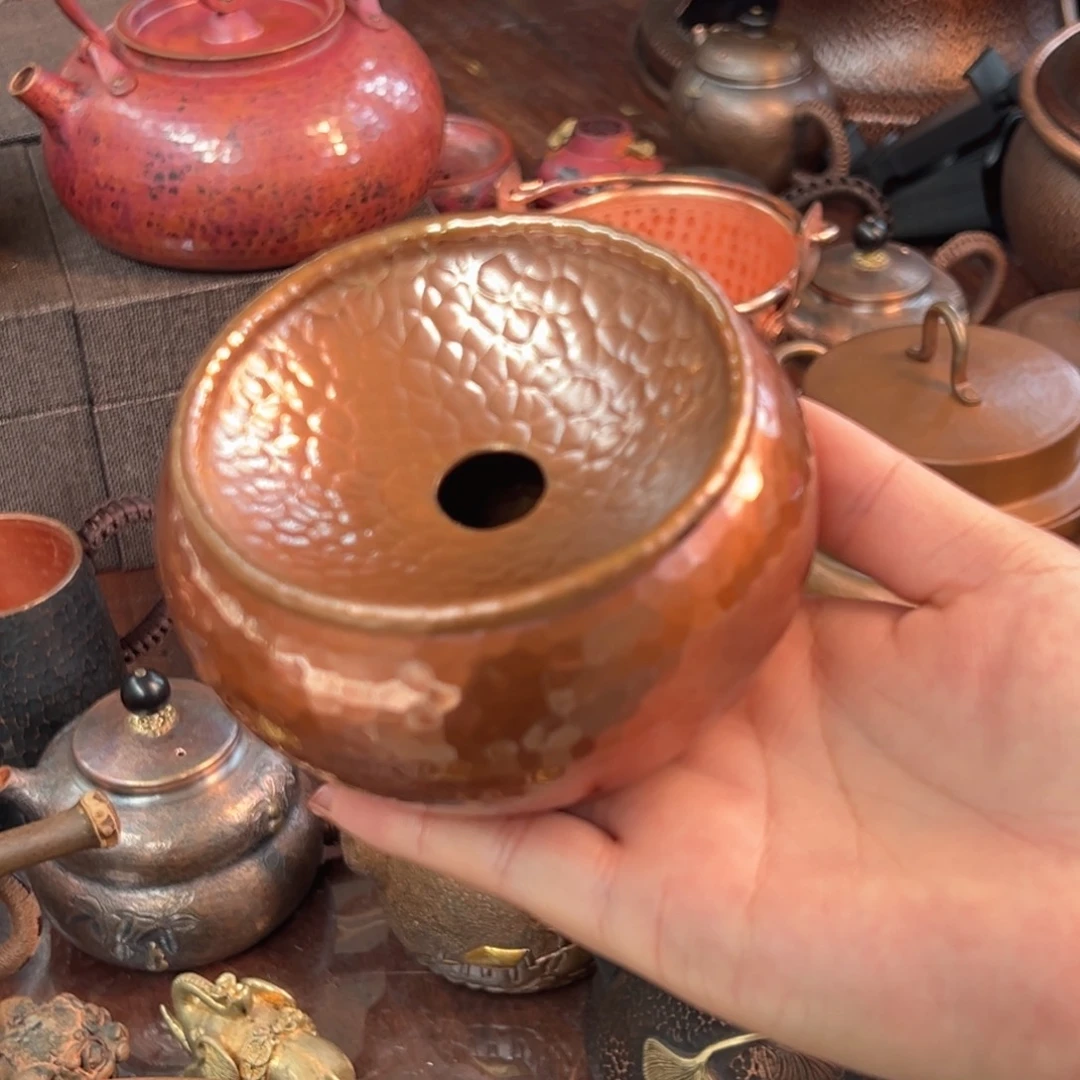 烤色烟灰缸手工小号