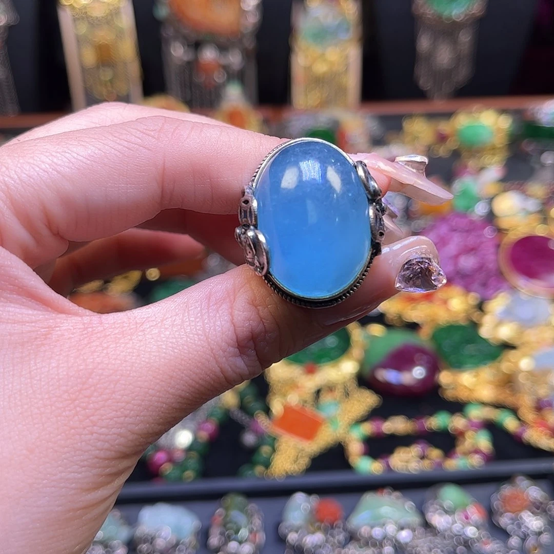 翡翠银S925镶嵌颈饰