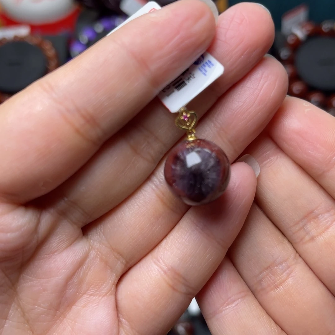 手链水晶18K金镶嵌极光达碧滋吊坠