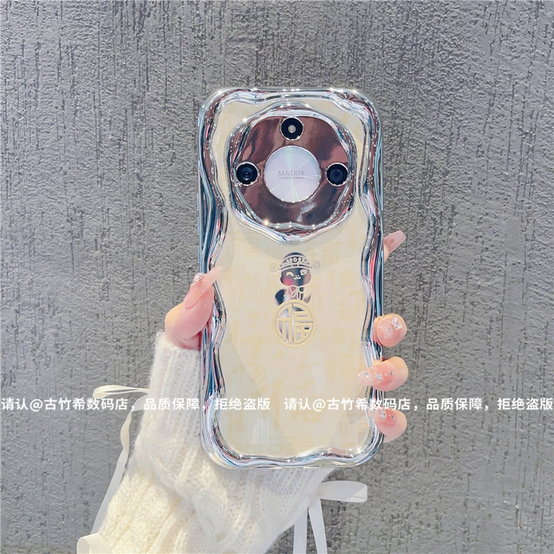 （荣耀X系列）曲边纹电镀适用荣耀x60/pro/x50/x40/x30手机壳防摔潮