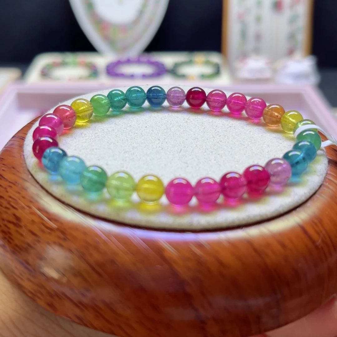 手链未镶嵌碧玺荧光6.5mm