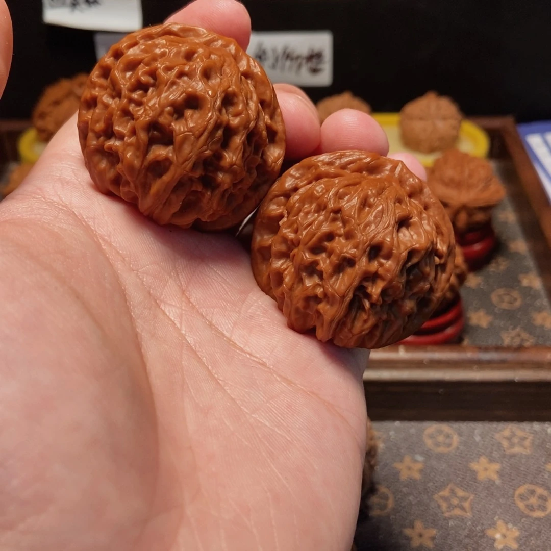 吊坠文玩核桃金麒麟44尺162