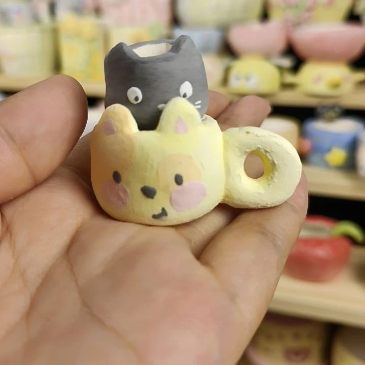 小猫咪小把手拇指盆