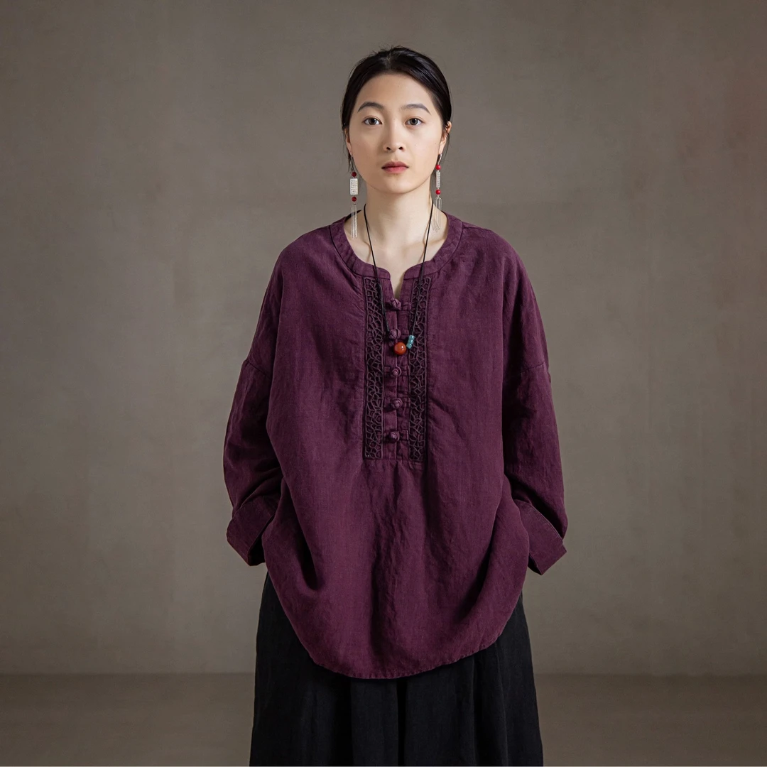 【以之】设计师品牌原创复古盘扣气质上衣百搭气质高级感小衫女