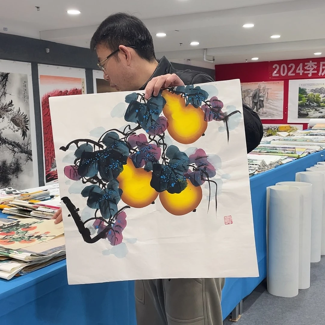 国画今天上午国画作品展示