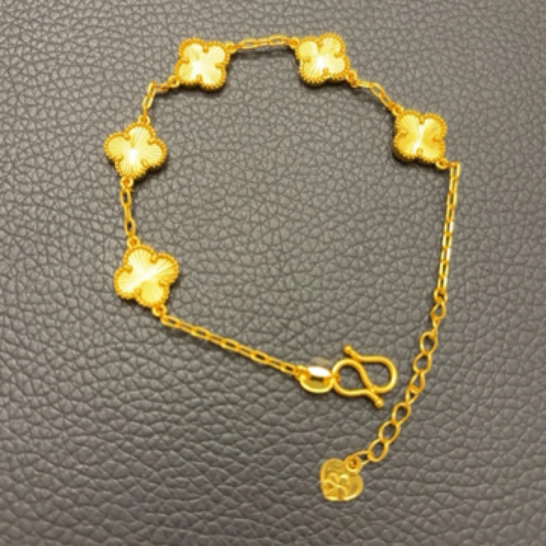 铜合金手链 新中式国潮风 小四花手链轻奢气质素款精美精致百搭